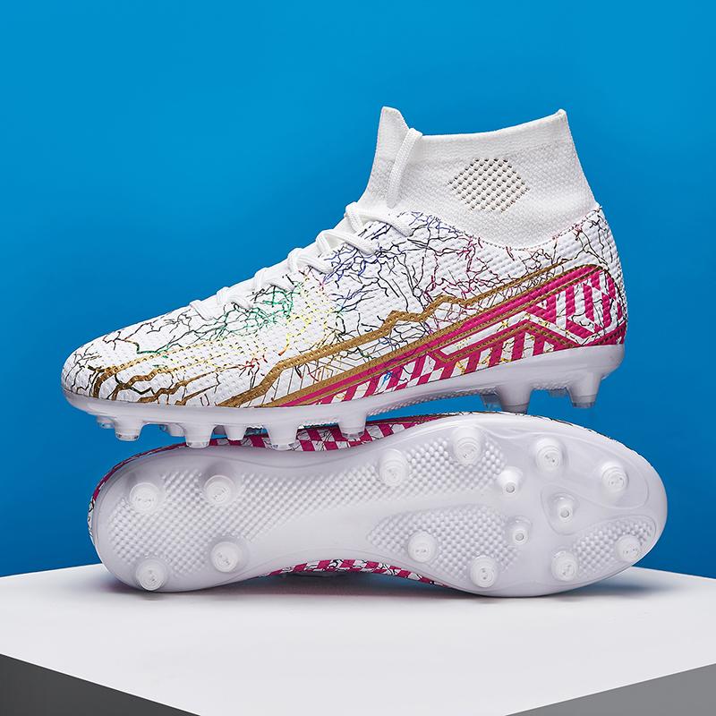 35-47 New High-quality Shock Absorption Anti-skid and Wear-resistant High Spike Outdoor Sports Football Shoes