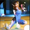 Anime Woman Jumpsuit Tights Dva Cosplay Costume Game Zentai Wig Cosplay Props Headphone Suit D.Va Cos Party Halloween Costumes