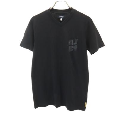 Armani Jeans חולצת טי שרוול קצר צווארון V מידה M שחור נשים משומש