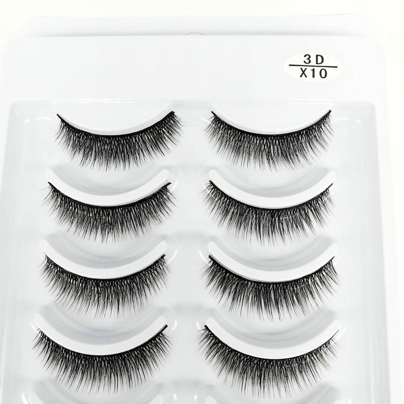 3D False Eyelashes - 10 Pairs of Soft, Natural Curling, Multi-layered 3D Lashes