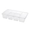 1/2Pcs Food Storage Boxes Reusable Snack Containers with Lids 5 Compartments BPA Free Dishwasher Safe Transparent Divided Snack Boxes
