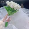 Artificial Flowers Tulip Bouquet Fake Flowers Wedding Garden Decoration Outdoor Home Garden Bouquet Vase Decor Plants