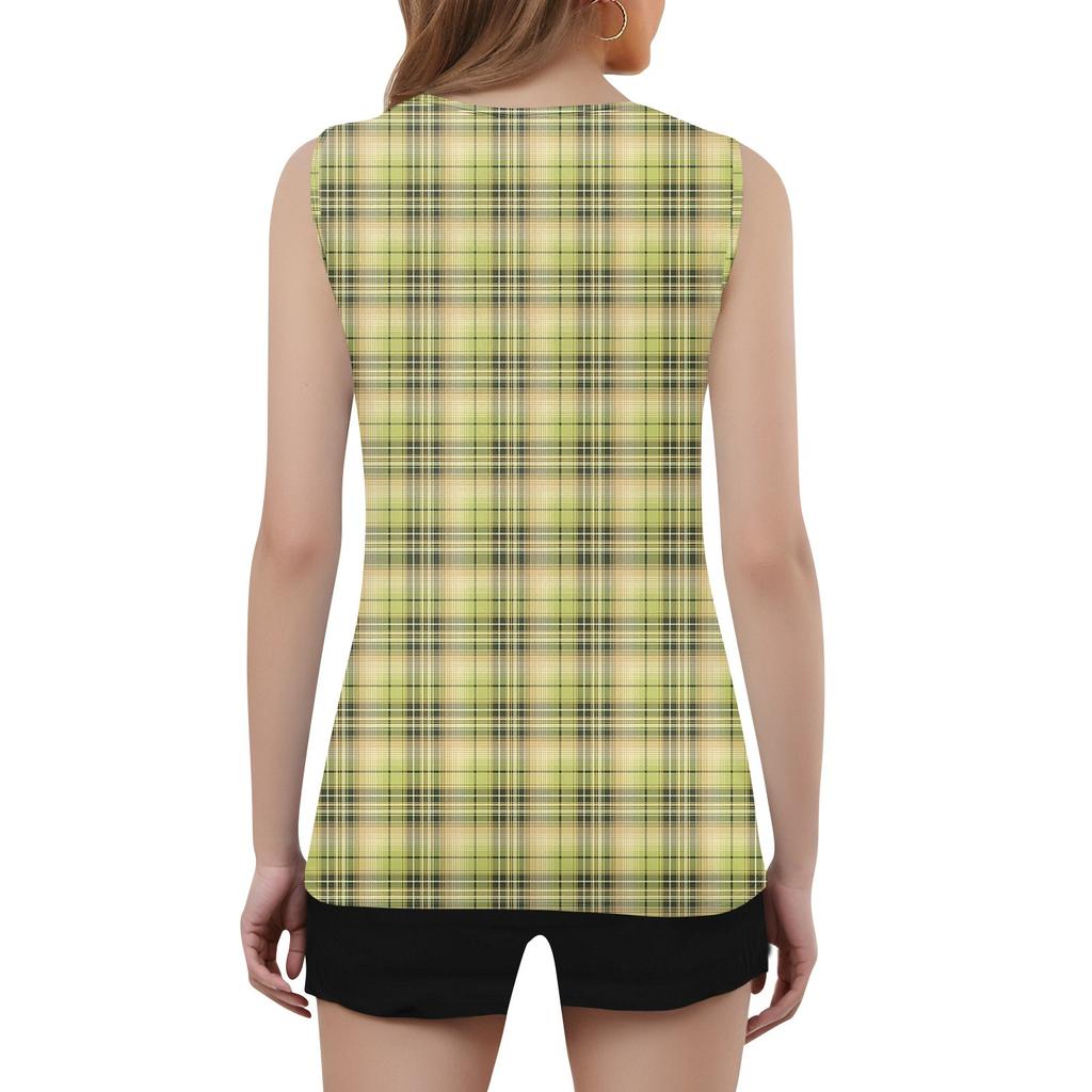 Damen Tank Top mit V-Ausschnitt, Basic, bedruckt, lässig, fließend, ärmellos, tiefer Seitenausschnitt, Tops für Damen