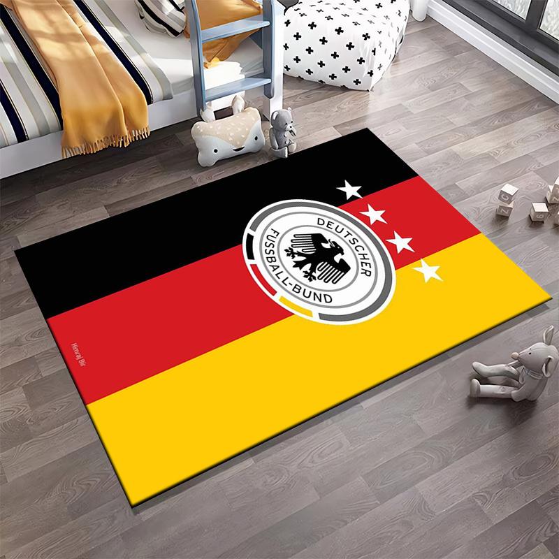 German Football Crest Design Rug Non-slip Rug Suitable for Living Room and Bedroom Sofas