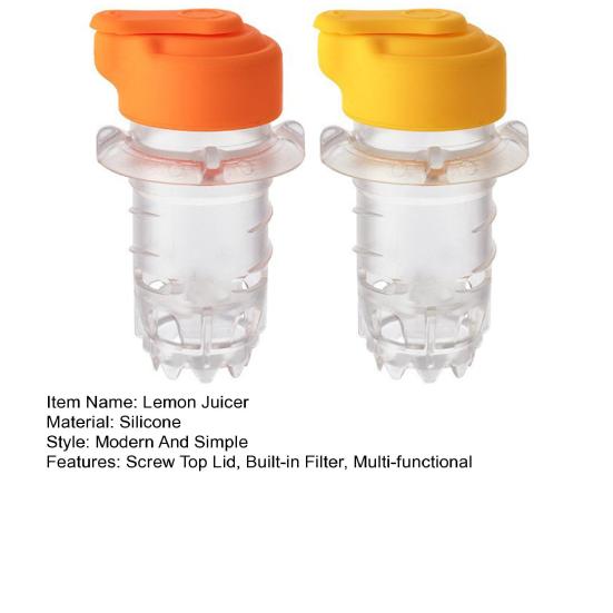 1/2Pcs Lemon Squeezer with Screw Top Lid Built-in Filter Multi-functional Hand Held Juicer Mini Manual Lemon Orange Citrus Lime Press Tool Kitchen