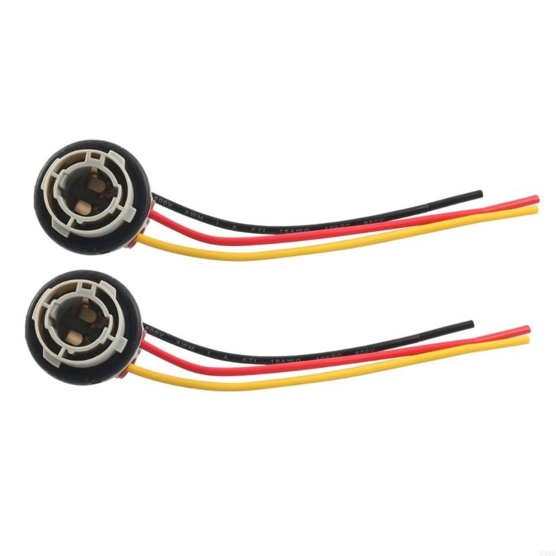 1157 LED Bulb Socket Plugs Waterproof Tail Light Harness Socket Holder Simple Talls for Most Car Trucks SUVs