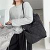 Women'S Down Cotton Clothes Shoulder Bag Large Capacity Cotton Filling Lightweight Trend Handbag