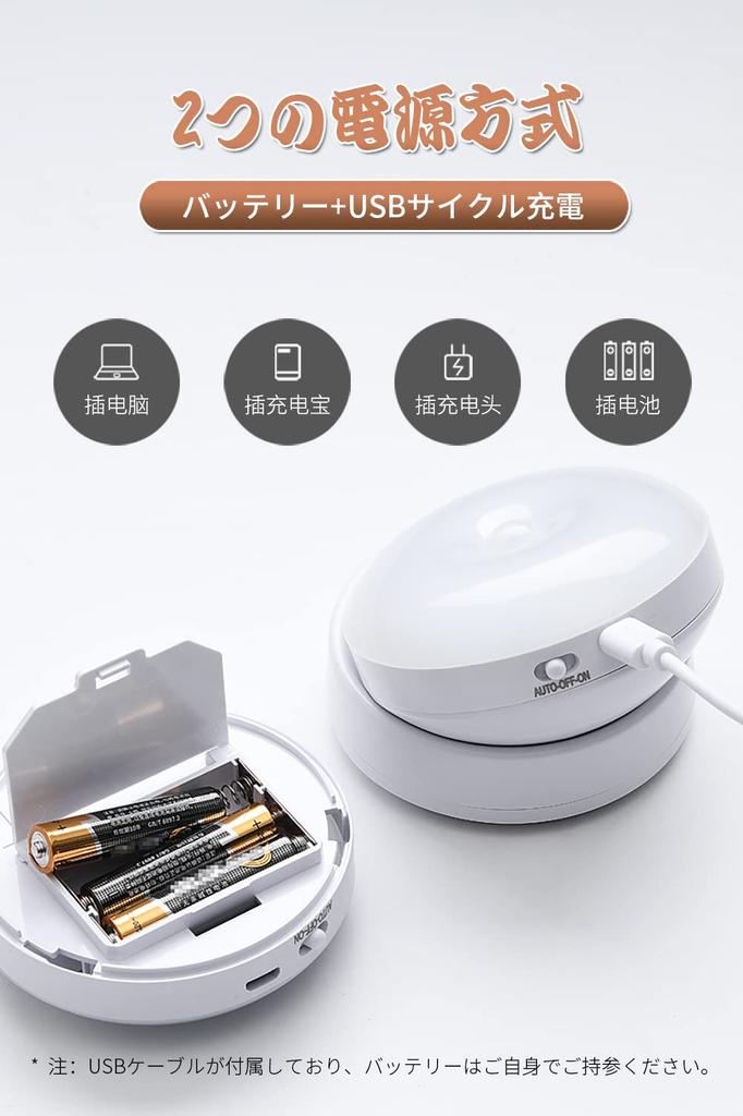 Lavancia LED Sensor Light, Night Light, Footlight, Motion Sensor, Magnetic and Stick-on, USB Rechargeable, Energy-Saving, No Wiring Required,