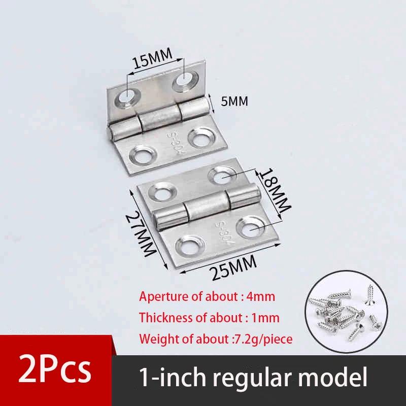 2Pcs Silvery Stainless Steel Hinge Door Connectors Cabinet Door Drawer Accessories Furniture Hinge Hardware Accessories