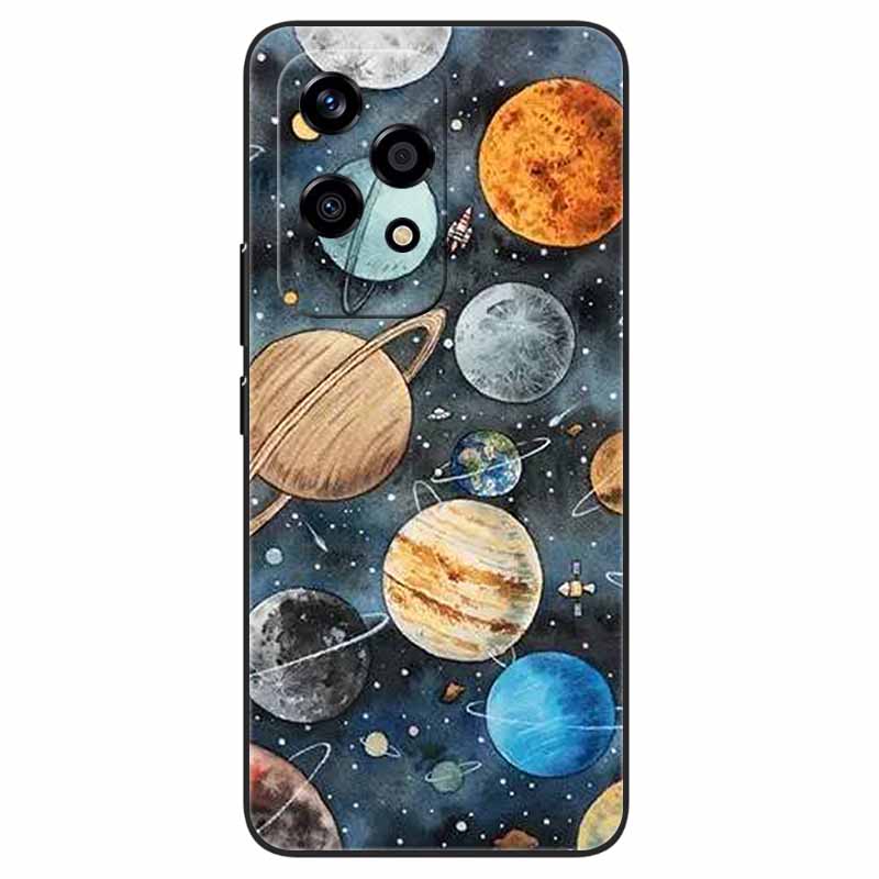 For Honor 200 Lite Case Animlas Painted Cool Silicon Black Soft Bumper for Honor 200Lite Phone Cases Wolf Cartoon TPU Shells Bag