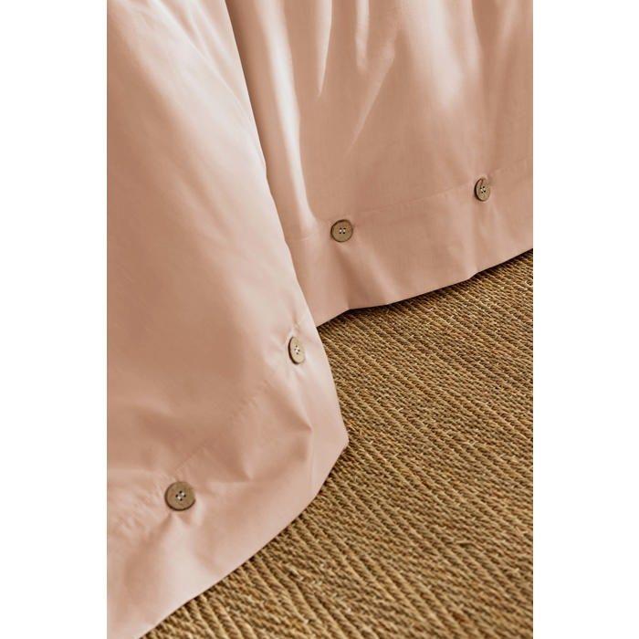 Housse de couette en percale 240 x 260 cm rose blush Perrine