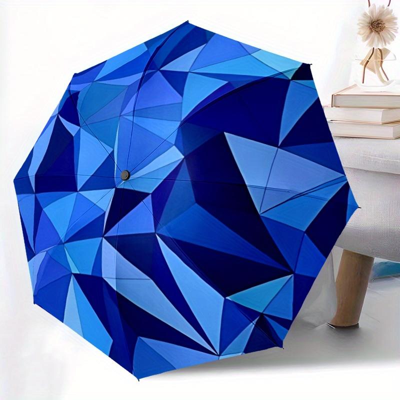 1pc Geometric Circle Automatic Open/close Folding Umbrella, Compact Portable Travel Umbrella,Durable Construction Yy250814166