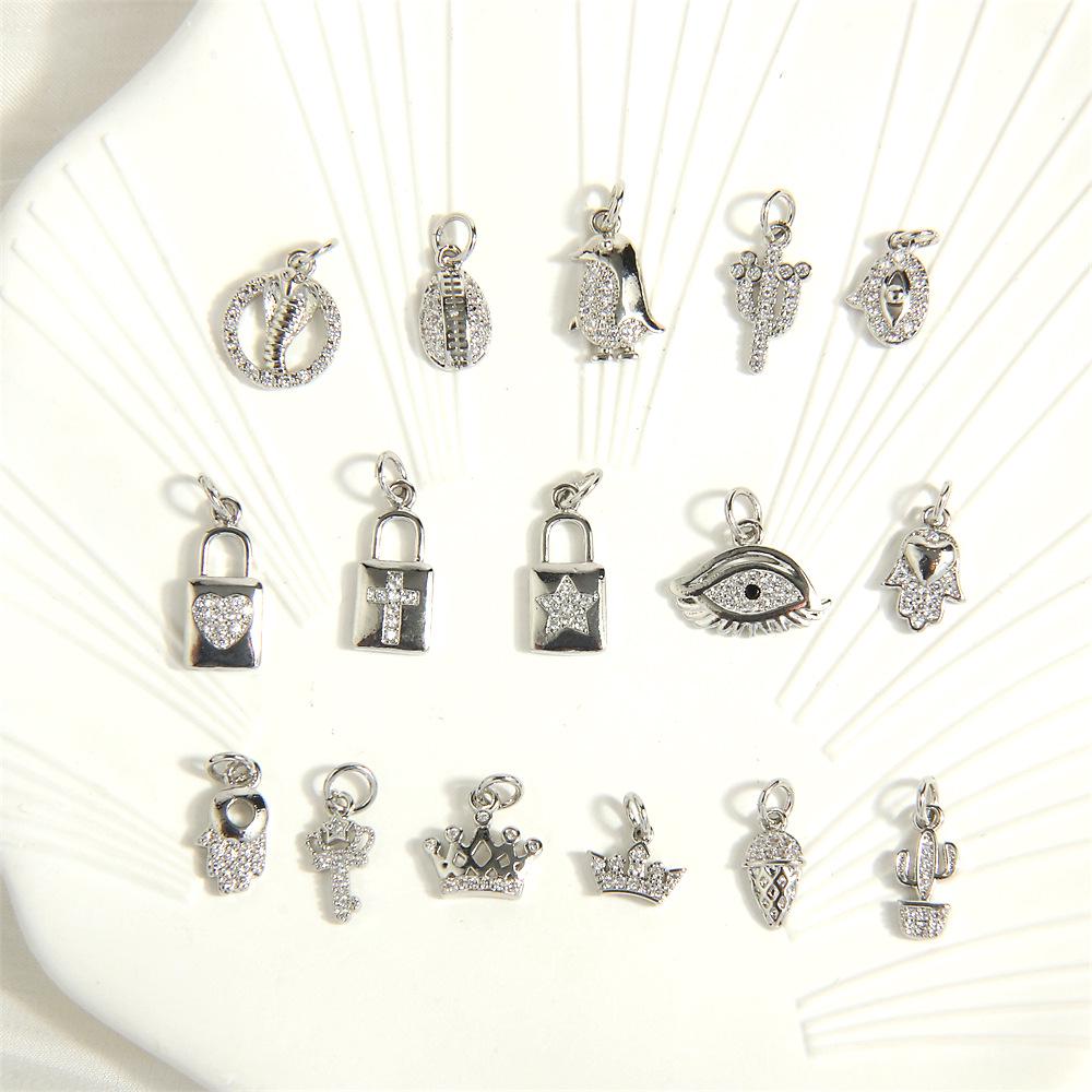 18K Gold-Plated Evil Eye Heart Zircon Pendant