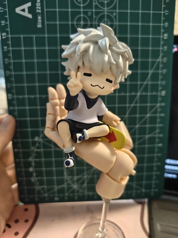 Cute Chibi Killua Zoldyck Hunter X Hunter Cat Style Figure Anime Mini Statue Desktop Ornament Collectible Model Lovely Birthday