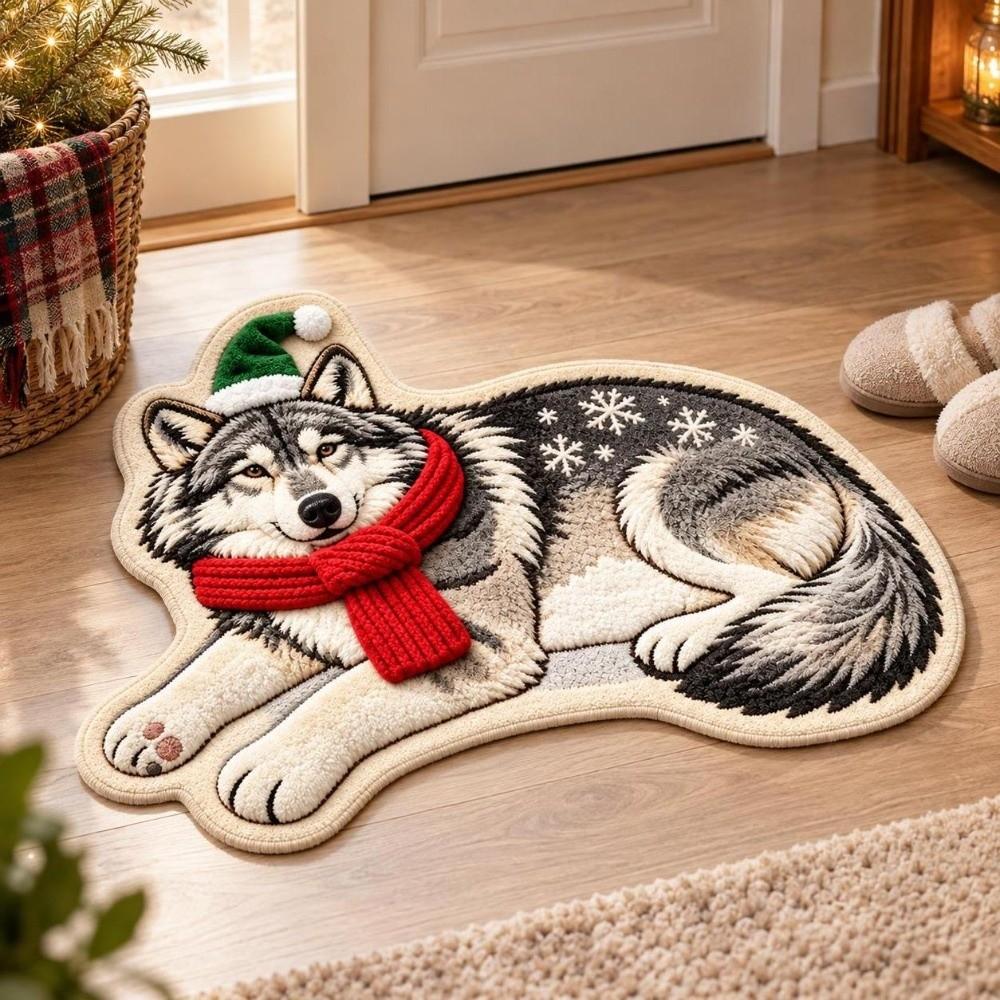 2D Cat-Shaped Area Rug Anti-fouling Cartoon Carpet Soft Home Decor Carpet Bedrooms