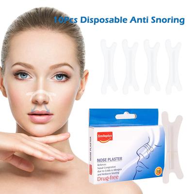New 10Pcs Disposable Anti Snoring Nasal Strip Relief Stuffy Ventilation Nose Patches