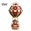 Festive Mantel Decoration Making Christmas Hot Air Balloon DIY Kit, 3D Felt Hanging Ornament Sewing Santa Creative Fabric Stitching Projects