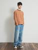 LORES Textured Striped L/S Tee - Brick