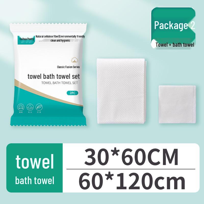 Cuihua Shi Thick Disposable Bath Towel - Individually Wrapped for Travel, Hotel, B&B, and Salon Use