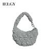 IELGY Cloud Bag Pleated Soft Down Bag Nylon Handbag