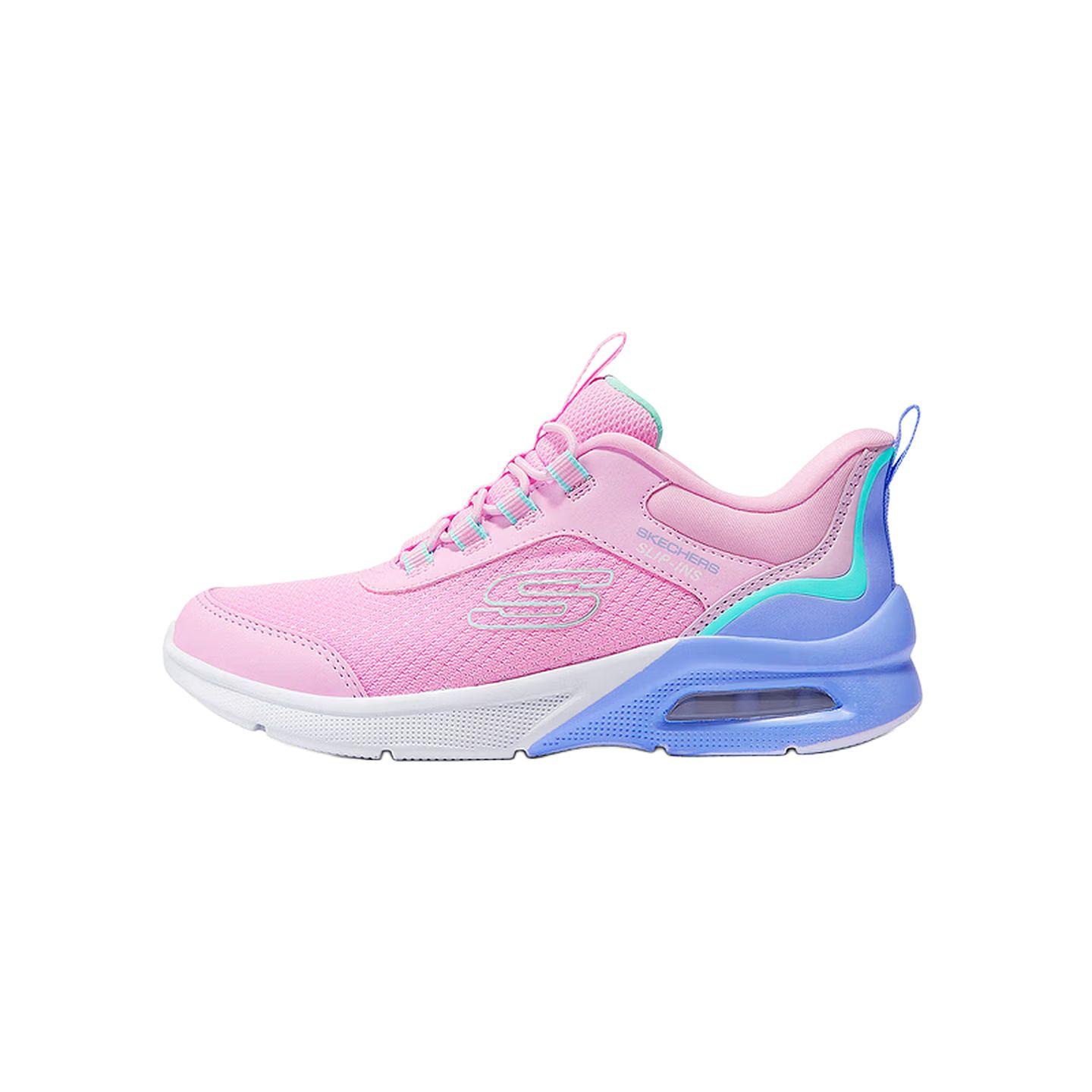 Skechers Детские слипоны Удобные Модные Простые Кроссовки для бега Детские кроссовки Розовые 303594L-LPMT 35