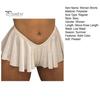 Women Shorts V-shaped Low Waist Ultra Short Pleated Solid Color Patchwork Elastic Soft Summer Lady Party Club Mini Skirt