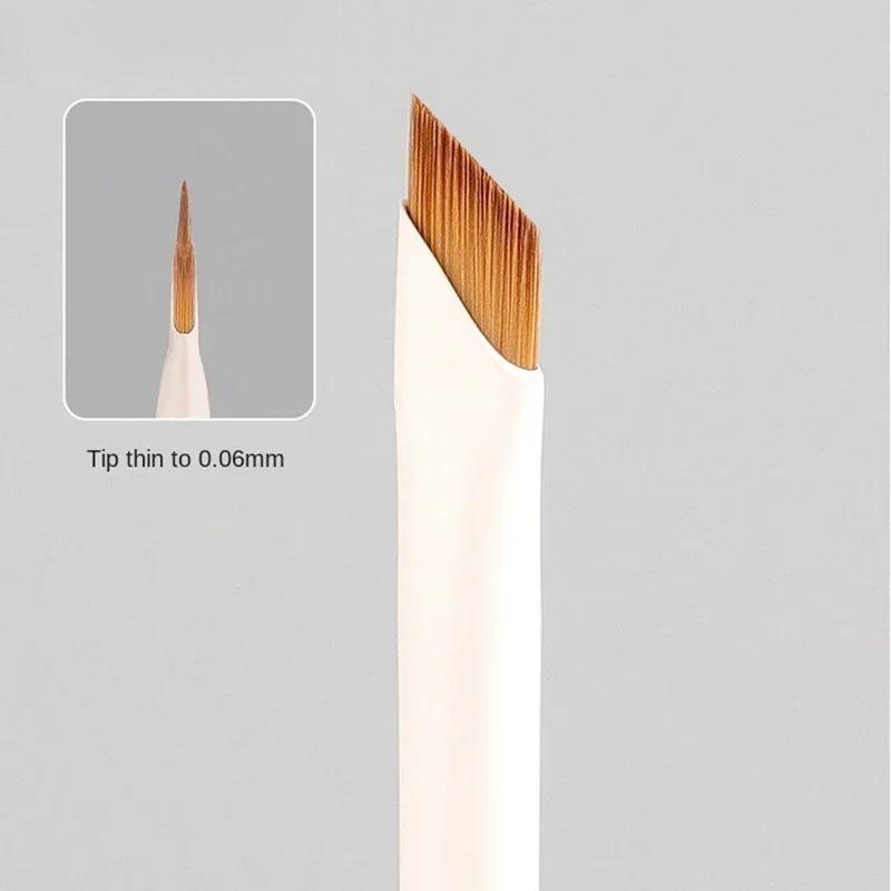 Upgrade Blade Eyeliner Brush Ultra Thin Fine Angle Flat Eyebrow Brush Under the Eye Makeup Brushes Precise Detail Brush White