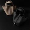 First Layer Cowhide Bucket Bag, New Versatile Leather Vegetable Basket Women's Bag, High-end Hand Bag, Handbag