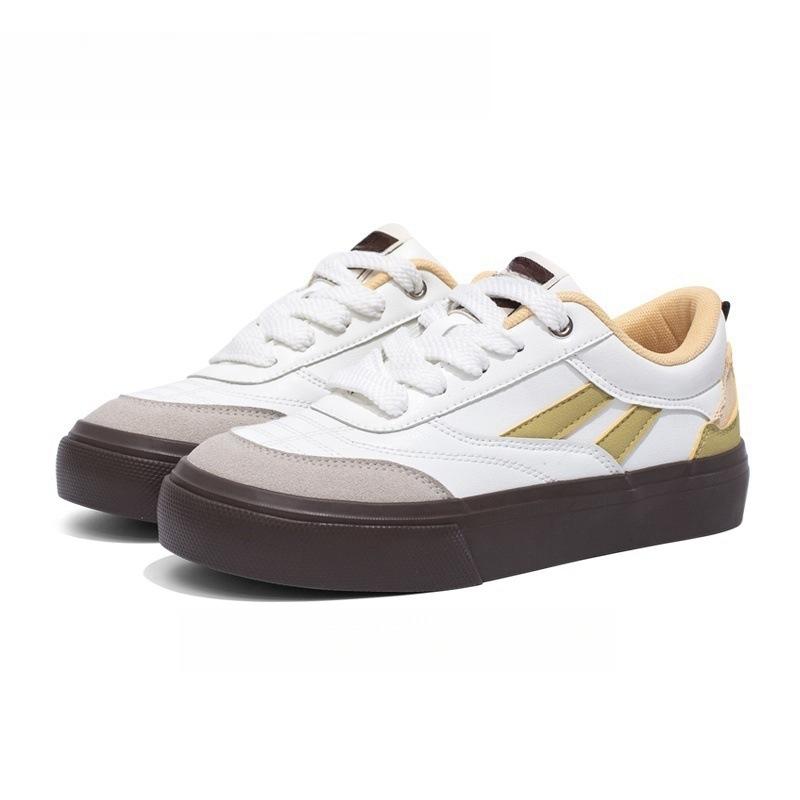 

2025 new thick-soled heightening Ken shoes women s versatile niche shoes with wide-leg pants sports and leisure board shoes 40 жёлтый