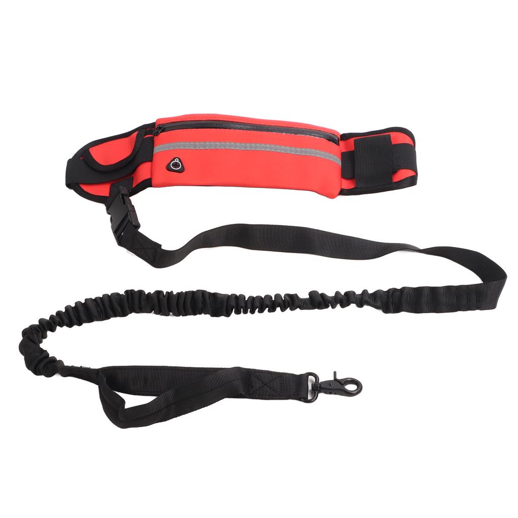 Dog Running Leash Belt Bag Hands Free Reflective Elastic Flexible Waist Dog Running Leash for