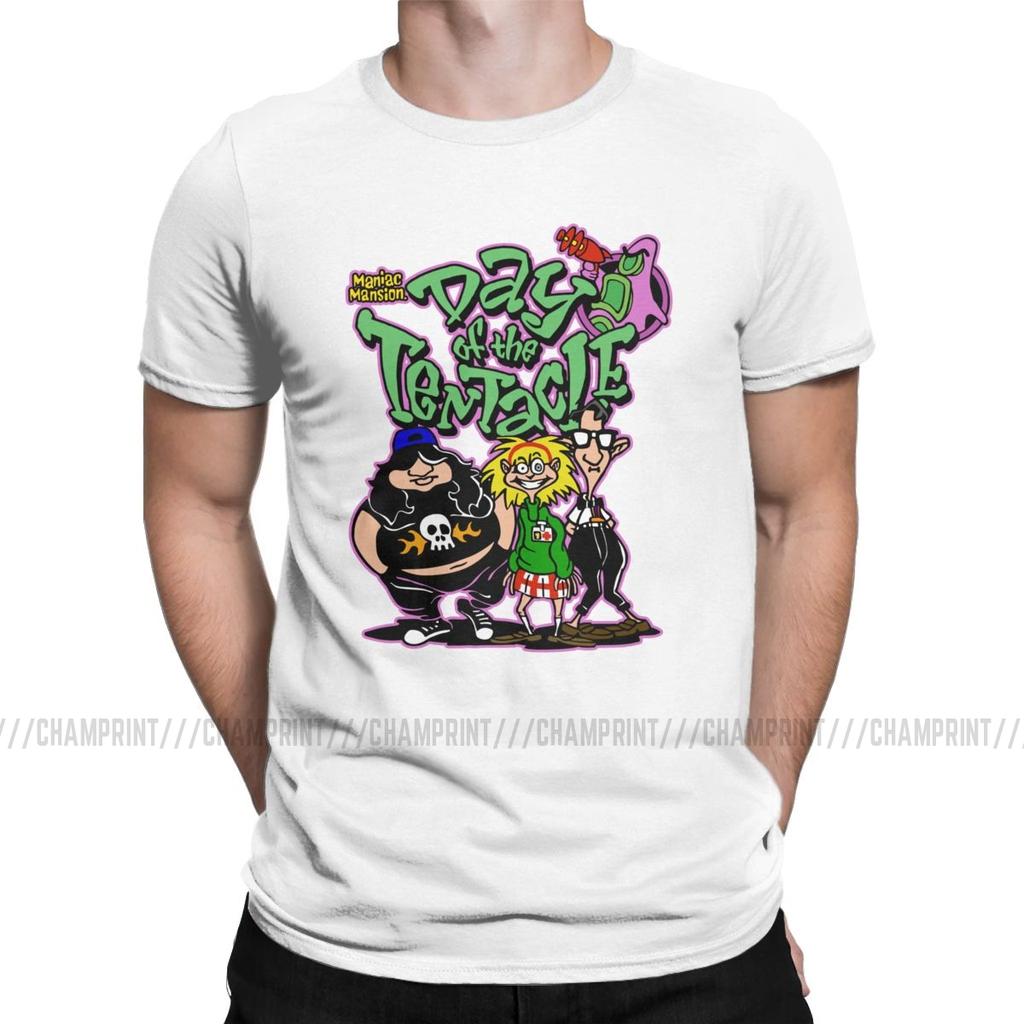 Day Of The Tentacle Pánské tričko Novinkové tričko Krátký rukáv Kulatý výstřih Tričko Bavlna Párty oblečení