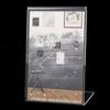 Transparent Acrylic Display Stand 10cmx15cm A6 Size Photo Frames Display Ad Frame Double Side Table Sign Holder Exhibit Display