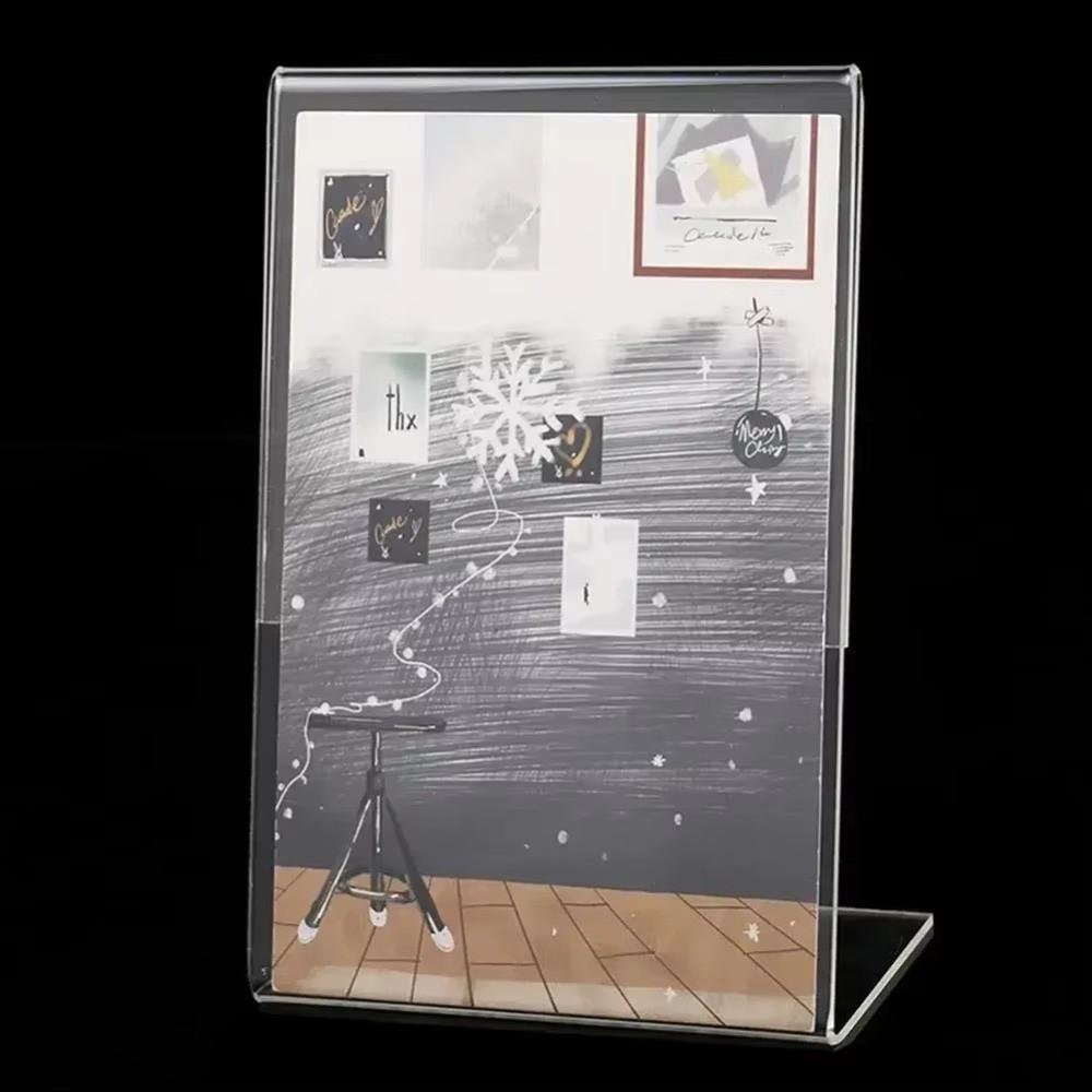 Transparent Acrylic Display Stand 10cmx15cm A6 Size Photo Frames Display Ad Frame Double Side Table Sign Holder Exhibit Display