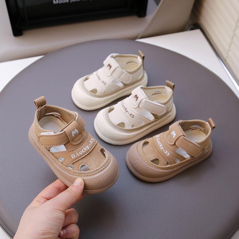 Toddler Sandals Comfortable Non-Slip Toes Capped 2025 Summer New Baby Walking Shoes for Boys Girls Beach Shoes Hollowed-out