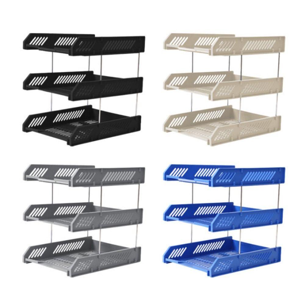 Stackable File Rack Vertical A4 File Tray New Letter Tray  for Home Office School