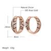 Shiny Natural Zircon Leopard Print Hoop Earrings For Women Unique  Rose Gold And Black Plating Vintage Daily Jewelry