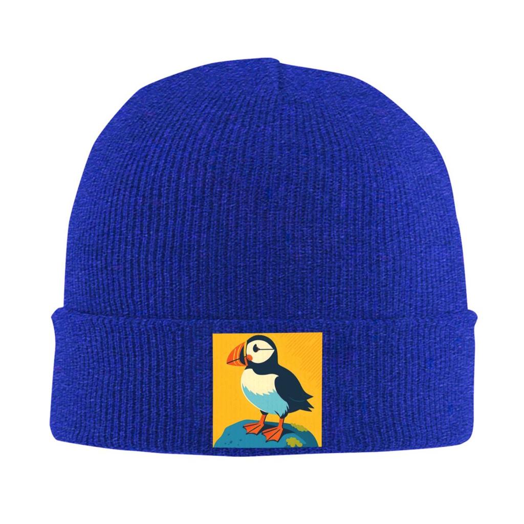 Cappello Caldo a Maglia Puffin Bird Hip Hop Berretto Autunno Inverno Cappelli Beanie da Esterno per Unisex Adulto Unisex