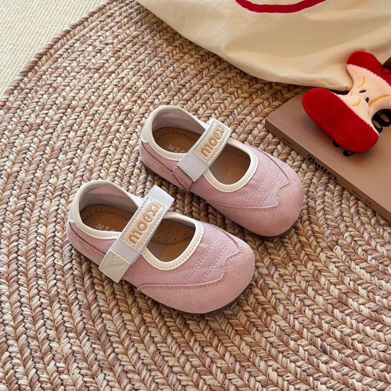 Dívčí boty Mary Jane s měkkou podrážkou Dětské lehké kožené boty Ležérní boty ve stylu balerín Boty s mašlí