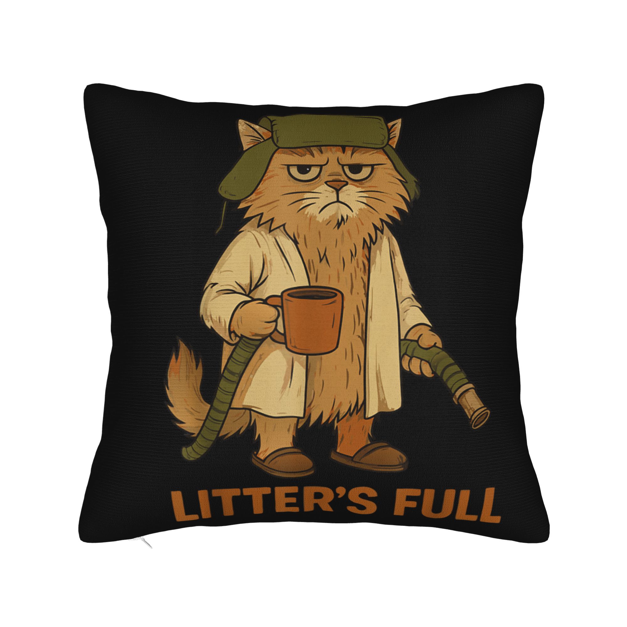 Pillow Cover Litter-s Full Funny Cat Lovers Christmas Funny Pillow Case For Office Car Home Decor Pillowcases 12x12Inch