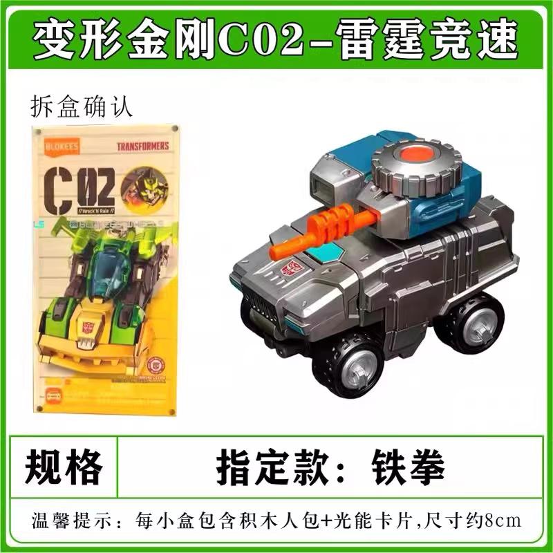 New Wheels 1:64   C02 Optimus Prime Megatron Action Figures Assembled Car Model Collectible Gift