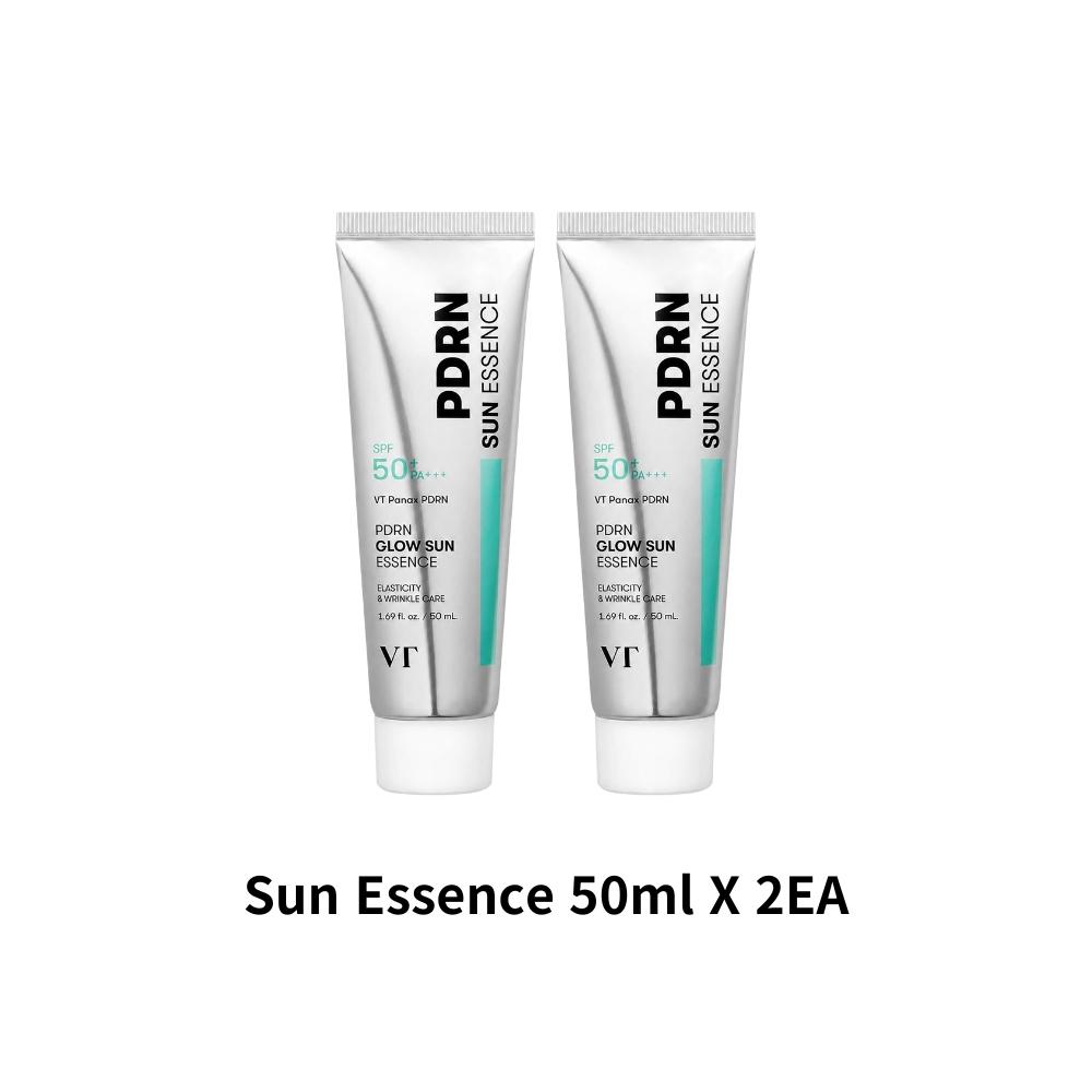 [VT COSMETICS] PDRN Glow Sun Essence (50ml X 2EA / 1.69 fl. oz X 2EA) Sun Essence X 2EA