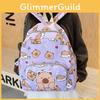 Cartoon Capybara Printting Backpack School Bag For Cute Kids Breathable Gift