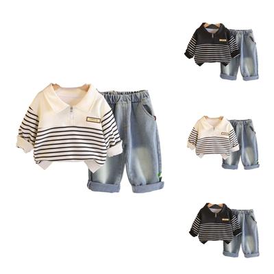 Kids Casual Long-Sleeve Set, Comfortable Daily Wear Outfits