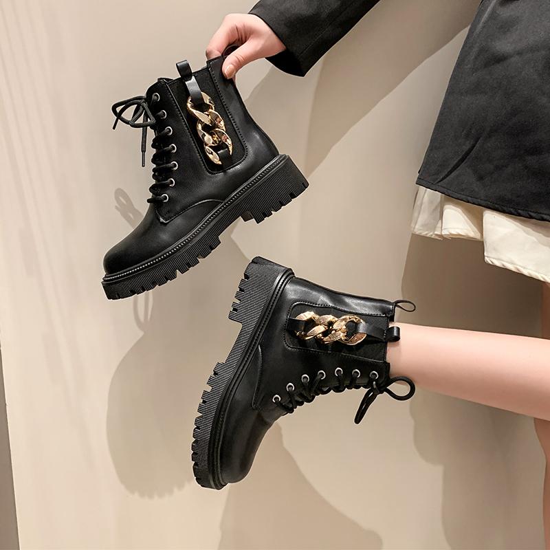 New Women'S Winter Fashion Boots Round Head Warm Women Shoes Middle Follow Square Heel Outdoor Leisure Comfortable