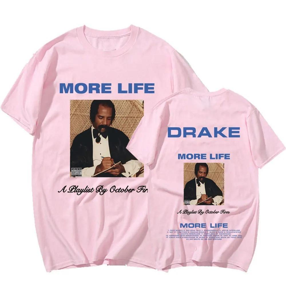 2026 Rapper Drake T-shirt Music Album More Life Graphic T-shirts Men's Women's Vintage Gothic Hip Hop Oversized T Shirts Streetwear