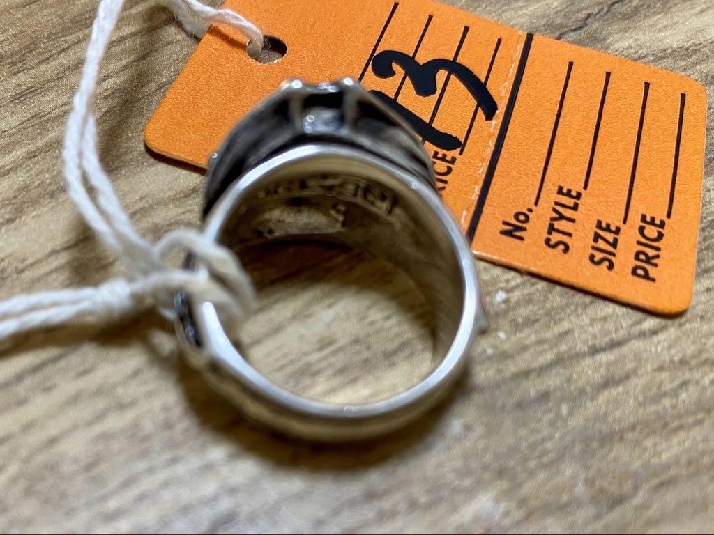 [USED] H.R. Giger sterling silver ring, size 13, ELP Lip