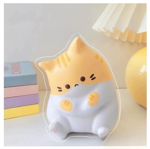 

1pcs Cute Cartoon Cat Squeeze Toy, Soft Slow Rebound PU Pop Fidget for Kids & Adults, Perfect for Halloween & Christmas Gifts оранжевый