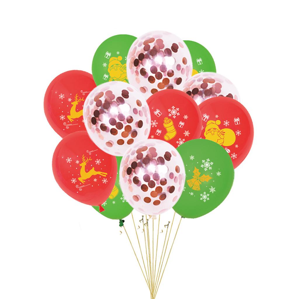 2021 Santa Claus Balloon Bouquet 20Pcs Christmas Pattern Printed Latex Balloon Christmas Balloon Wreath