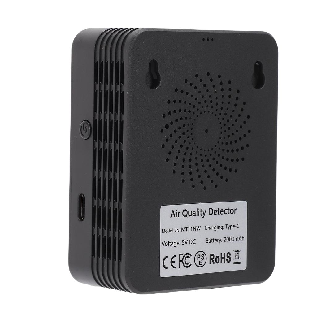 5 In 1   Quality Monitor, WiFi Indoor CO2 Meter for   Smart, HCHO TVOC Detector with LCD Display, Infrared Sensor, Temperature Humidity  for Home