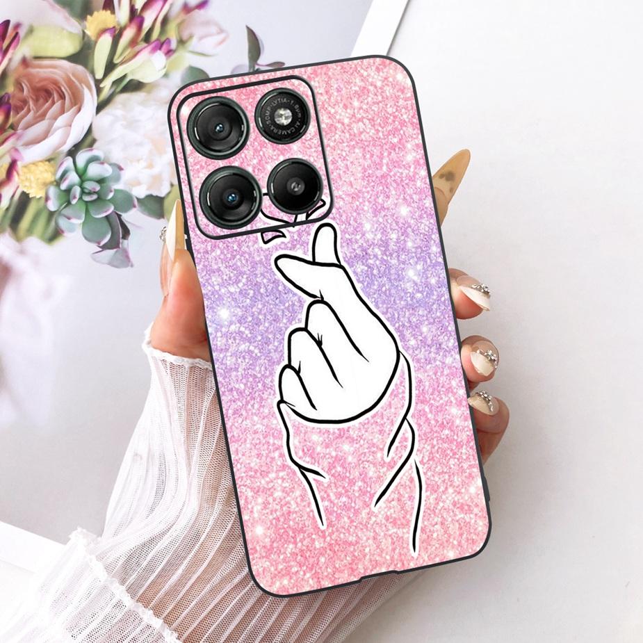 For Motorola Moto G77 5G Case XT2621-4 Luxury Flowers Painted Cover Soft Silicone Case For Moto G67 G 77 MotoG67 MotoG77 5G Bags